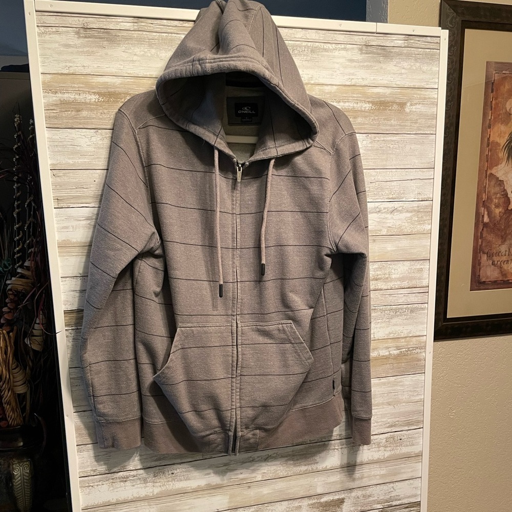 Mens small O’Neill zip up hoodie sweatshirt size small gray